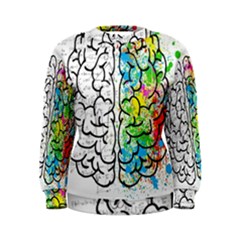 Brain Mind Psychology Idea Drawing Short Overalls Women s Sweatshirt