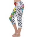 Brain Mind Psychology Idea Drawing Short Overalls Lightweight Velour Capri Yoga Leggings View2