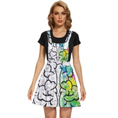 Brain Mind Psychology Idea Drawing Short Overalls Apron Dress