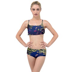 Koi Fish Carp Layered Top Bikini Set by Cemarart