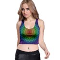 Rainbow Mandala Abstract Pastel Pattern Racer Back Crop Top View1