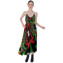 Kaleidoscopic Tropic Tie Back Maxi Dress