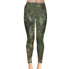 Camouflage Splatters Background Inside Out Leggings by Grandong