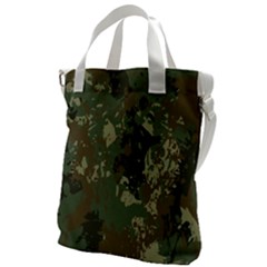 Camouflage Splatters Background Canvas Messenger Bag by Grandong