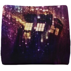 Tardis Regeneration Art Doctor Who Paint Purple Sci Fi Space Star Time Machine Seat Cushion by Cemarart