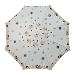 Golden-snowflake Golf Umbrellas by saad11