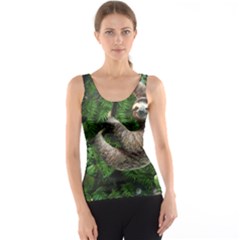 Sloth In Jungle Art Animal Fantasy Women s Basic Tank Top by Cemarart