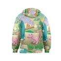 Kids Mural Cartoon Dinosaur Kids  Pullover Hoodie View2