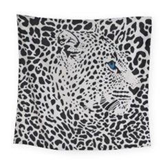 Leopard In Art, Animal, Graphic, Illusion Square Tapestry (large) by nateshop