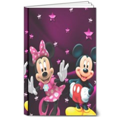 Cartoons, Disney, Mickey Mouse, Minnie 8  X 10  Hardcover Notebook by nateshop
