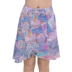 Disney Castle, Mickey And Minnie Chiffon Wrap Front Skirt by nateshop