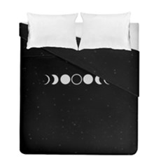 Moon Phases, Eclipse, Black Duvet Cover Double Side (full/ Double Size) by nateshop