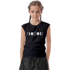 Moon Phases, Eclipse, Black Kids  Raglan Cap Sleeve T-shirt by nateshop