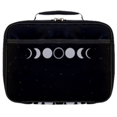 Moon Phases, Eclipse, Black Full Print Lunch Bag by nateshop