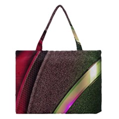 Abstract Curve Pattern Red Medium Tote Bag by Ndabl3x