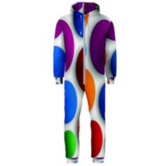 Abstract Dots Colorful Hooded Jumpsuit (men) by nateshop