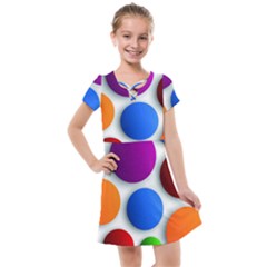 Abstract Dots Colorful Kids  Cross Web Dress by nateshop