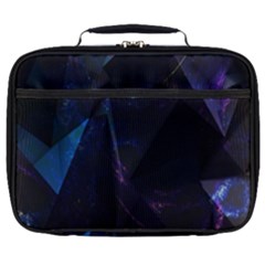 Abstract, Black, Purple, Full Print Lunch Bag by nateshop
