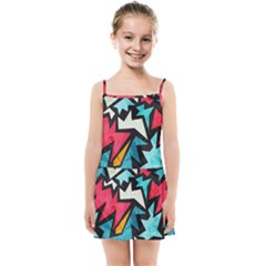 Abstract, Colorful, Colors Kids  Summer Sun Dress by nateshop