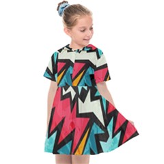 Abstract, Colorful, Colors Kids  Sailor Dress by nateshop