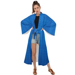 Blue Abstract, Background Pattern, Texture Maxi Kimono by nateshop