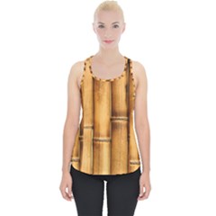 Brown Bamboo Texture  Piece Up Tank Top by nateshop