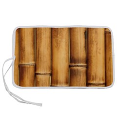 Brown Bamboo Texture  Pen Storage Case (m) by nateshop
