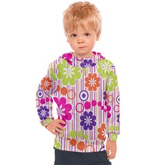 Colorful Flowers Pattern Floral Patterns Kids  Hooded Pullover by nateshop