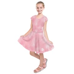 Pink Glitter Background Kids  Short Sleeve Dress by nateshop