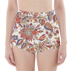 Retro Paisley Patterns, Floral Patterns, Background High-waisted Bikini Bottoms by nateshop