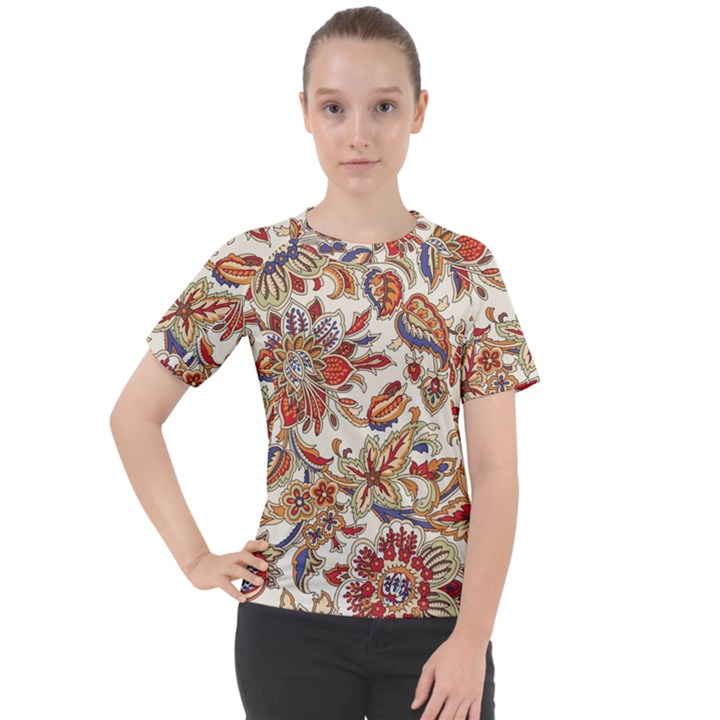 Retro Paisley Patterns, Floral Patterns, Background Women s Sport Raglan T-Shirt