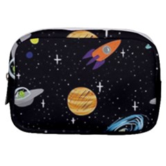 Space Cartoon, Planets, Rockets Make Up Pouch (small)