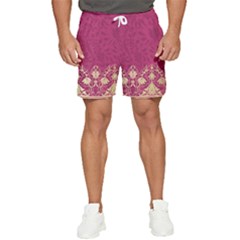 Vintage Pink Texture, Floral Design, Floral Texture Patterns, Men s Runner Shorts by nateshop