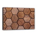 Wooden Triangles Texture, Wooden ,texture, Wooden Canvas 18  x 12  (Stretched) View1