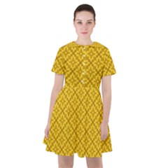Yellow Floral Pattern Vintage Pattern, Yellow Background, Sailor Dress by nateshop