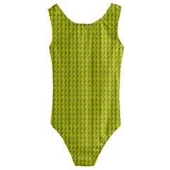 Yellow Lego Texture Macro, Yellow Dots Background Kids  Cut-out Back One Piece Swimsuit by nateshop