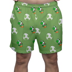 Yoshi Print, Super, Huevo, Game, Green, Egg, Mario Men s Shorts by nateshop