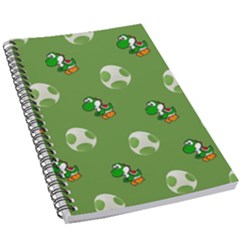 Yoshi Print, Super, Huevo, Game, Green, Egg, Mario 5 5  X 8 5  Notebook by nateshop