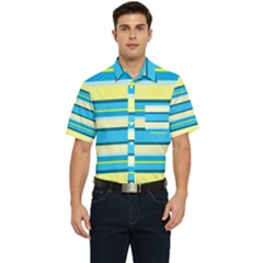 Stripes-3 Men s Short Sleeve Pocket Shirt 