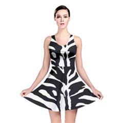 Zebra-black White Reversible Skater Dress by nateshop