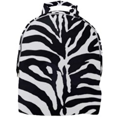 Zebra-black White Mini Full Print Backpack by nateshop