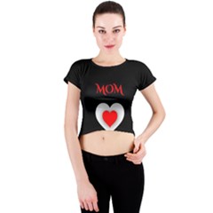 Mom And Dad, Father, Feeling, I Love You, Love Crew Neck Crop Top by nateshop
