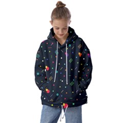 Abstract Minimalism Digital Art, Kids  Oversized Hoodie