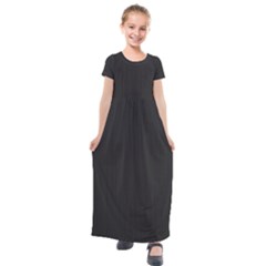 Black, Background, Simple Kids  Short Sleeve Maxi Dress by nateshop