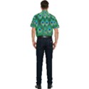 Feather, Bird, Pattern, Peacock, Texture Men s Short Sleeve Pocket Shirt  View2