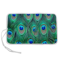 Feather, Bird, Pattern, Peacock, Texture Pen Storage Case (m) by nateshop