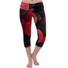 Berry,curved, Edge, Capri Yoga Leggings by nateshop