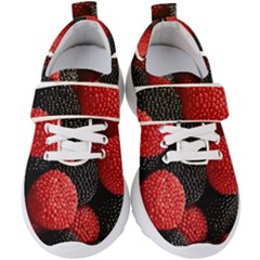 Berry,curved, Edge, Kids  Velcro Strap Shoes by nateshop