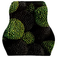 Berry,note, Green, Raspberries Car Seat Velour Cushion  by nateshop