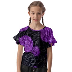 Berry,raspberry, Plus, One Kids  Cut Out Flutter Sleeves by nateshop